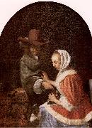 MIERIS, Frans van, the Elder Teasing the Pet oil painting artist